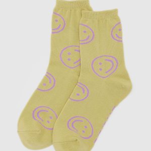 Crew Sock Straw Happy