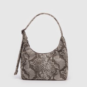 Mini Nylon Shoulder Bag  Snakeskin