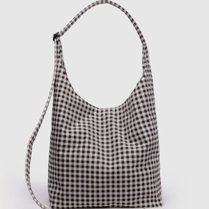 Large Nylon Sling Black & White Gingham