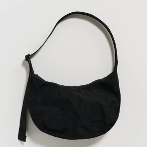 Medium Nylon Crescent Bag Black 37.5"