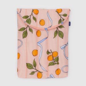 Puffy Laptop Sleeve 13"/14" Apricots & Ribbons