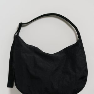 Large Nylon Crescent Bag Black 37.5"