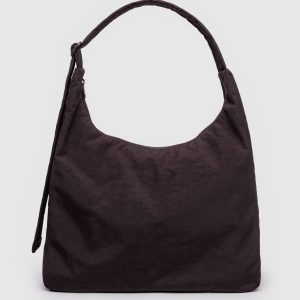 Nylon Shoulder Bag Chocolate Plum
