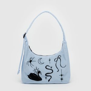 Mini Nylon Shoulder Bag  Embroidered Ballet Icons