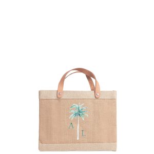 Petite Market Bag in Natural Palm Tree by Amy Logsdon