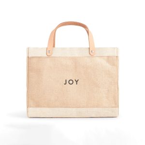 Petite Market Bag in Natural with JOY