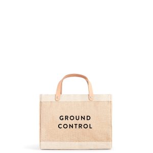 Petite Market Bag in Natural with GROUND CONTROL