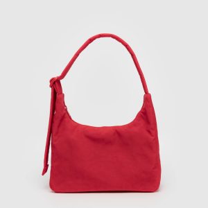 Mini Nylon Shoulder Bag  Candy Apple Red