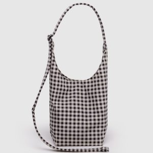 Small Nylon Sling  Black & White Gingham
