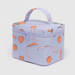 Large Cosmetic Case Apricots & Ribbons
