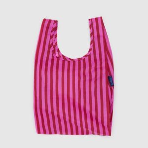 Baby Baggu Pink & Red Painted Stripe