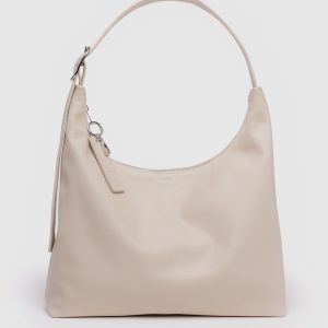 Recycled Leather Shoulder Bag Stone