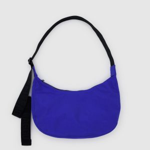 Medium Nylon Crescent Bag Lapis