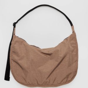 Large Nylon Crescent Bag Cocoa
