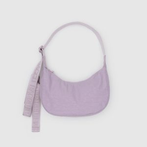 Small Nylon Crescent Bag Dusty Pink