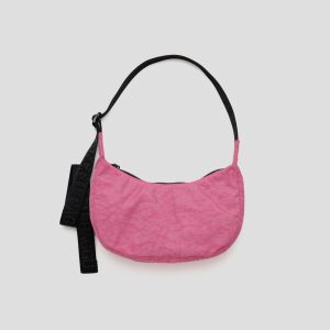 Small Nylon Crescent Bag Azalea Pink